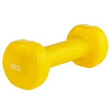 Гантель вінілова Stein 1кг, жовта