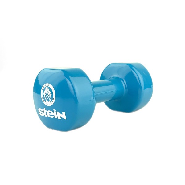 Гантель вінілова Stein 6кг, блакитна