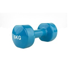Гантель вінілова Stein 6кг, блакитна