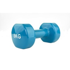 Гантель вінілова Stein 8кг, блакитна
