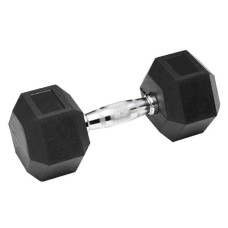 Гексагональна обгумована гантель Stein 17,5 кг