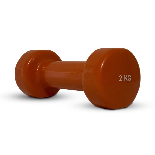 Гантель вінілова Stein 2кг, коричнева