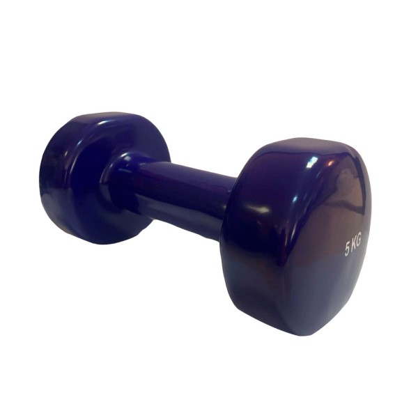 Гантель вінілова Stein 5кг, темно-синя