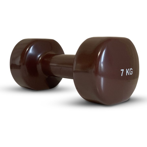 Гантель вінілова Stein 7кг, коричнева