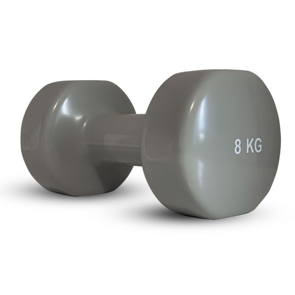 Гантель вінілова Stein 8кг, сіра