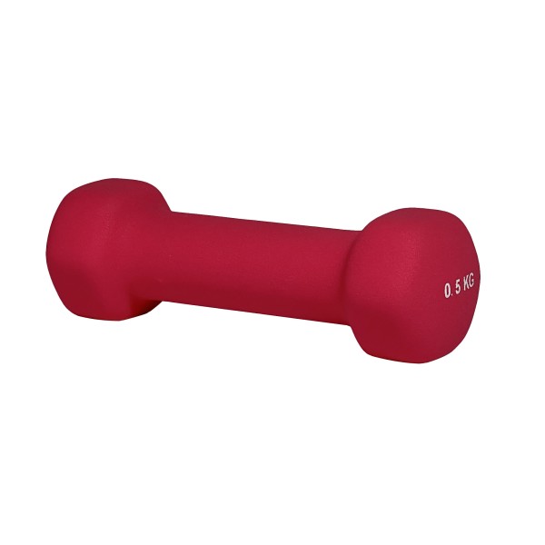 Гантель неопренова шестигранна Stein 0,5кг, червона