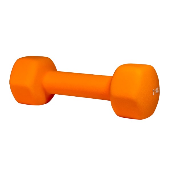Гантель неопренова шестигранна Stein 2кг, помаранчева