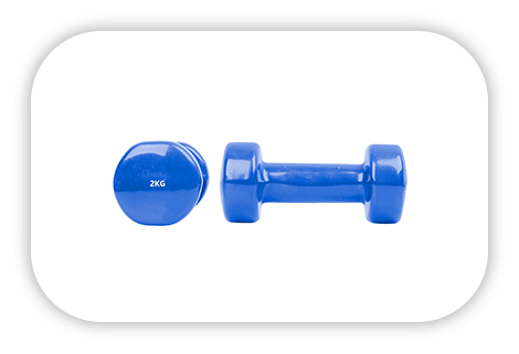 Гантелі вінілові inSPORTline 2 х 2 кг сині