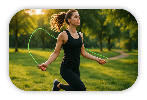 Скакалка inSPORTline Jumpwood з дерев’яними ручками