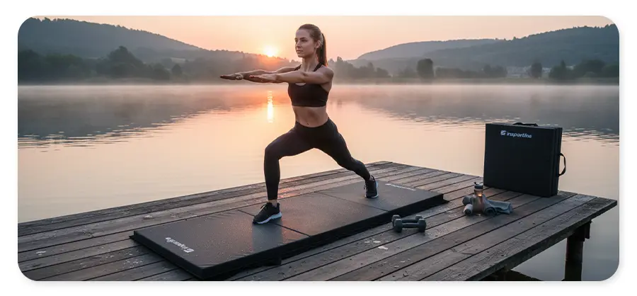 Складаний гімнастичний матрац inSPORTline Trifold 5 см