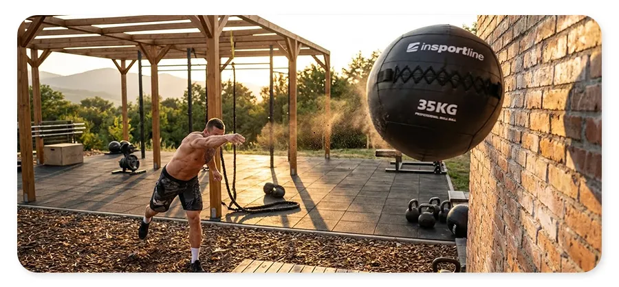 Міцне покриття медболу inSPORTline Walbal SE 35 кг