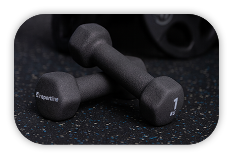 Гантелі неопренові inSPORTline ON-X Renbell 2 x 2 кг шестигранна форма