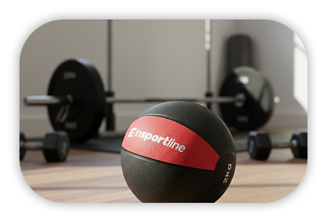 Медбол inSPORTline MB63 2 кг натуральний тренінг
