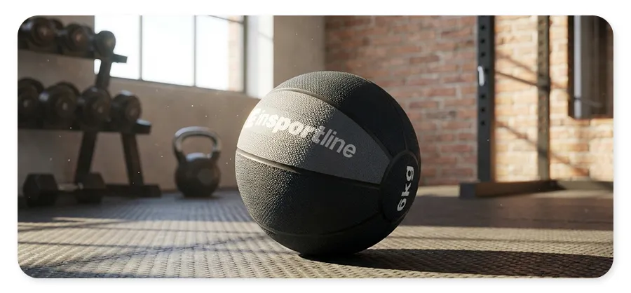 Медбол inSPORTline MB63 6 кг динамічні вправи