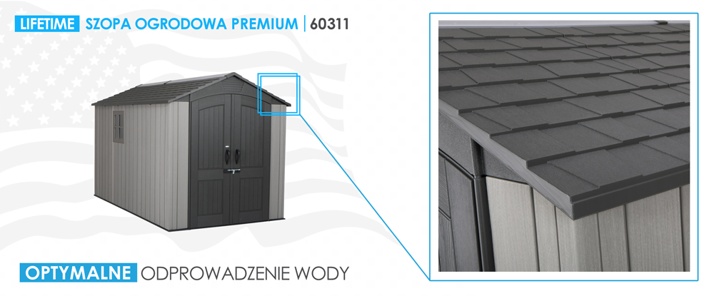 Дах садового сараю Lifetime