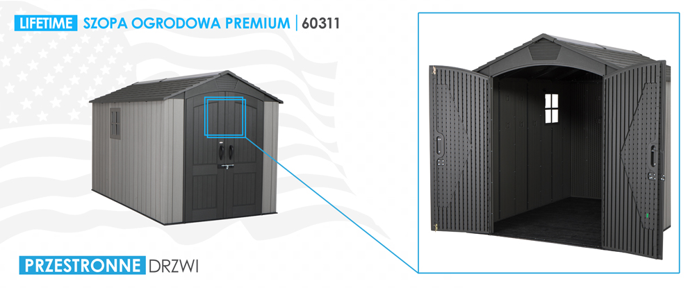 Подвійні двері садового сараю Lifetime