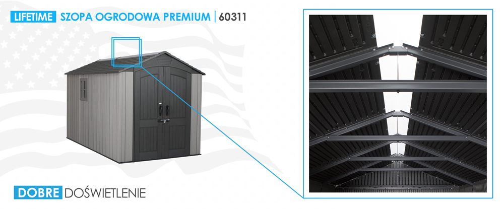 Освітлення та вентиляція садового сараю Lifetime