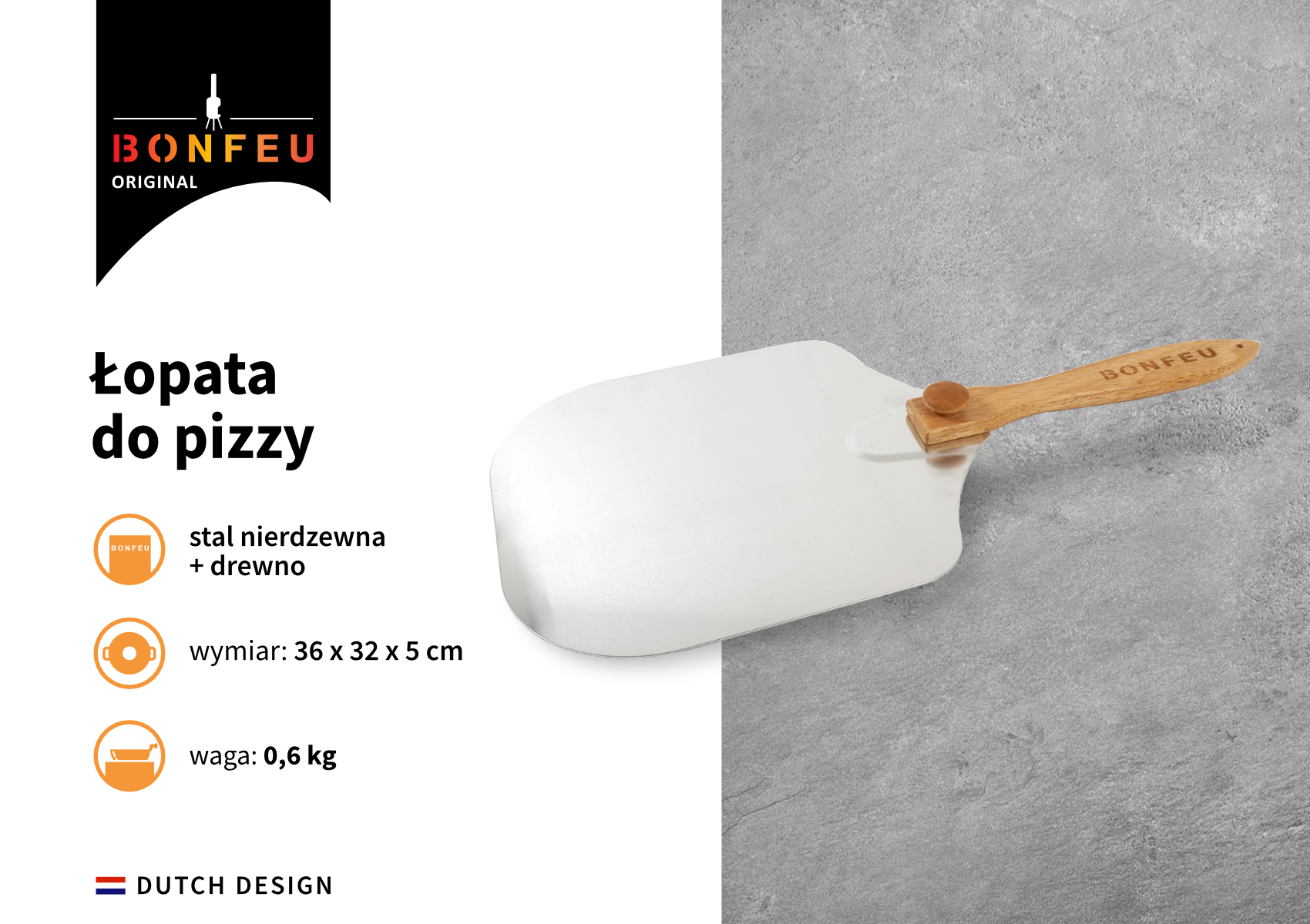 Сталеве полотно лопати для піци BonFeu