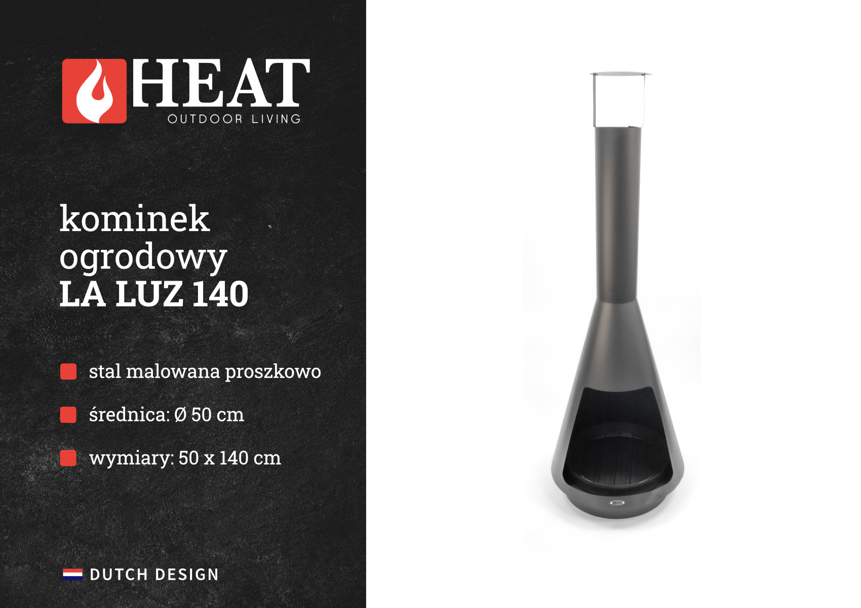 Конструкція садового каміна HEAT Outdoor Living La Luz