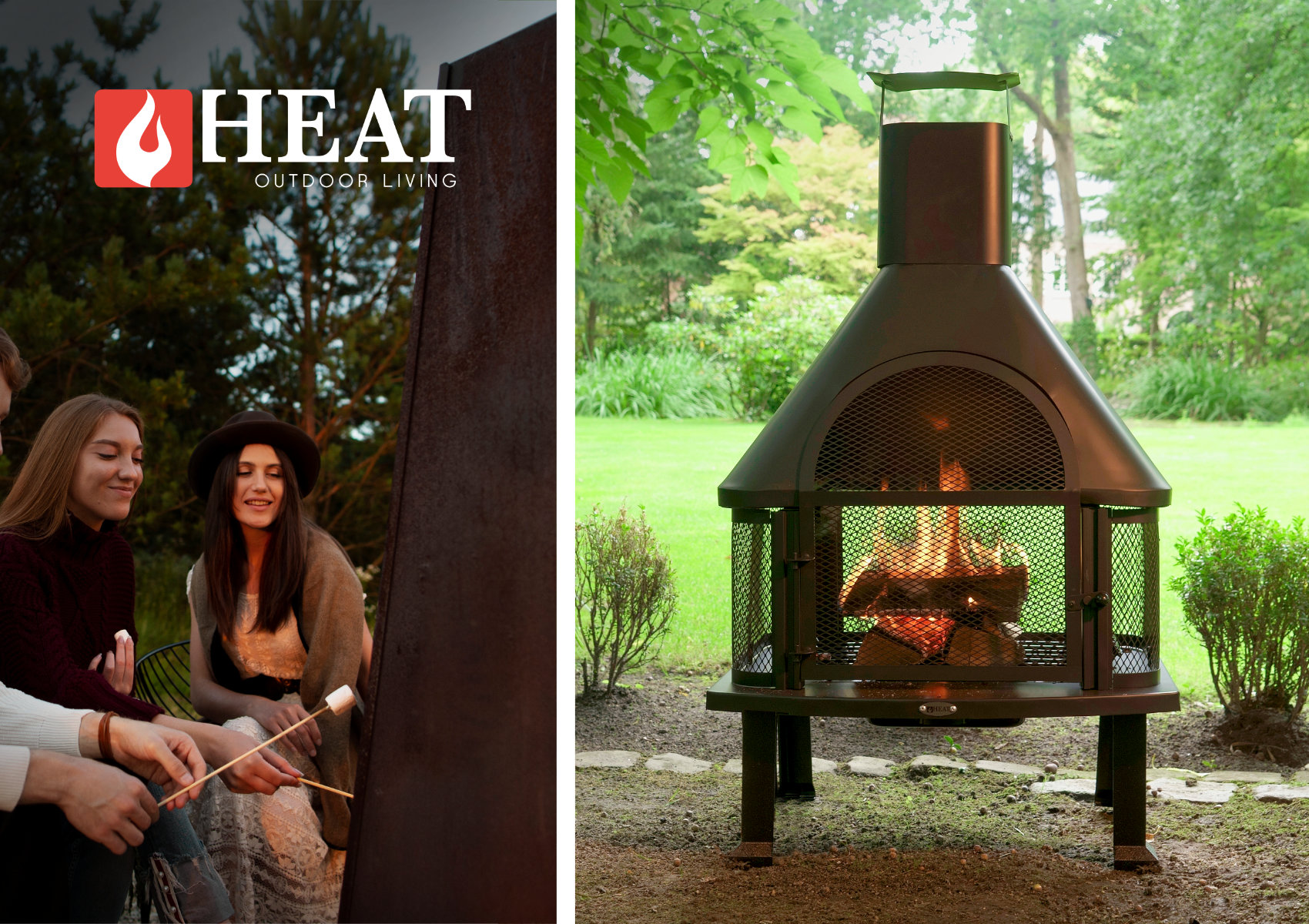 Гриль у садовому каміні HEAT Outdoor Living Saga