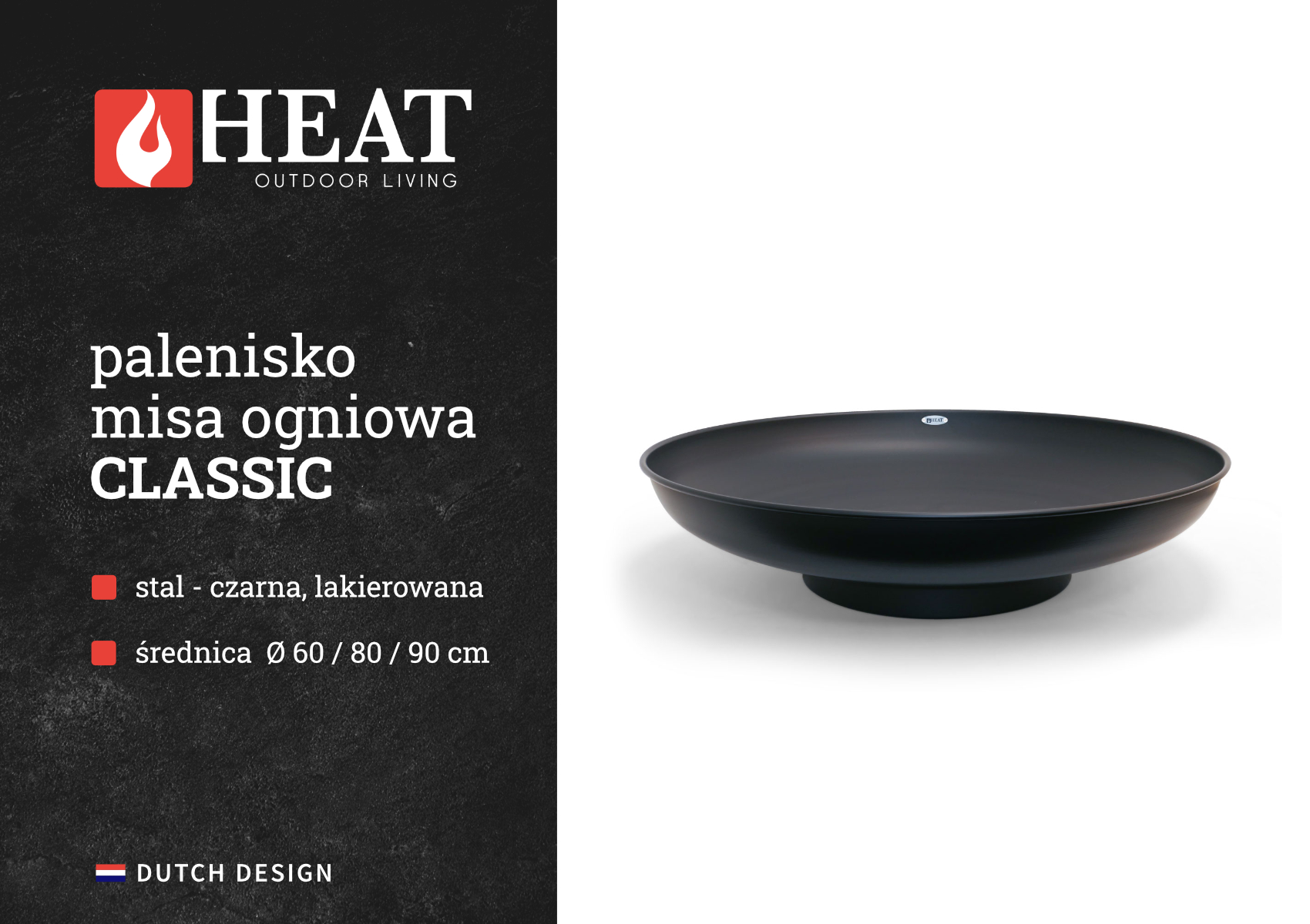 Кругла садова чаша для багаття HEAT Outdoor Living з дренажними отворами