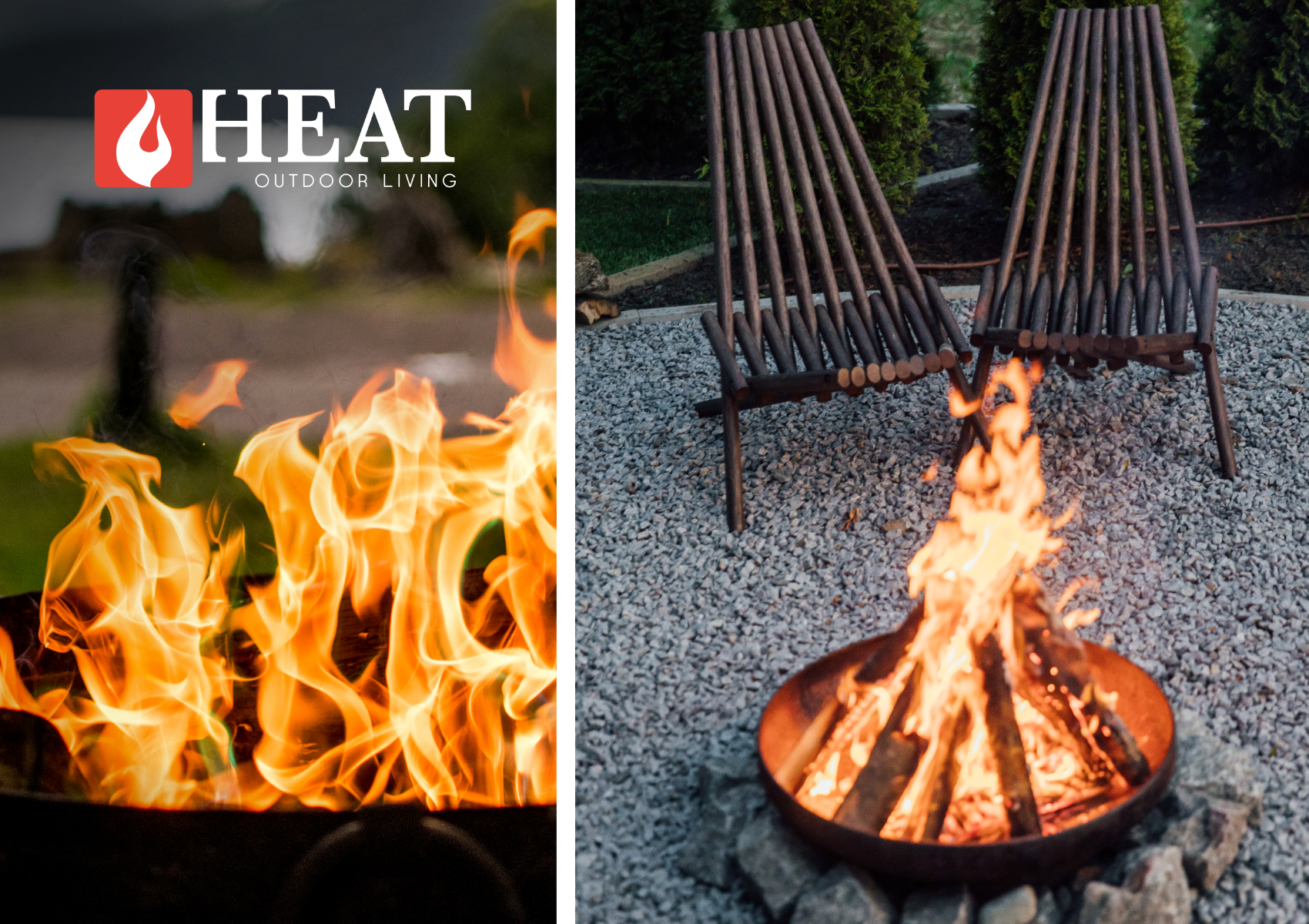 Садова чаша для багаття HEAT Outdoor Living 80 см у саду