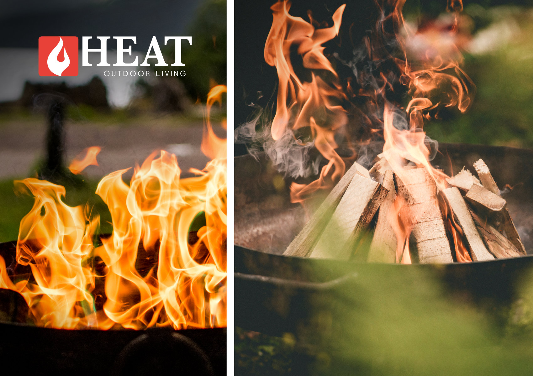 Садова чаша для багаття з ніжками HEAT Outdoor Living 60 см у саду