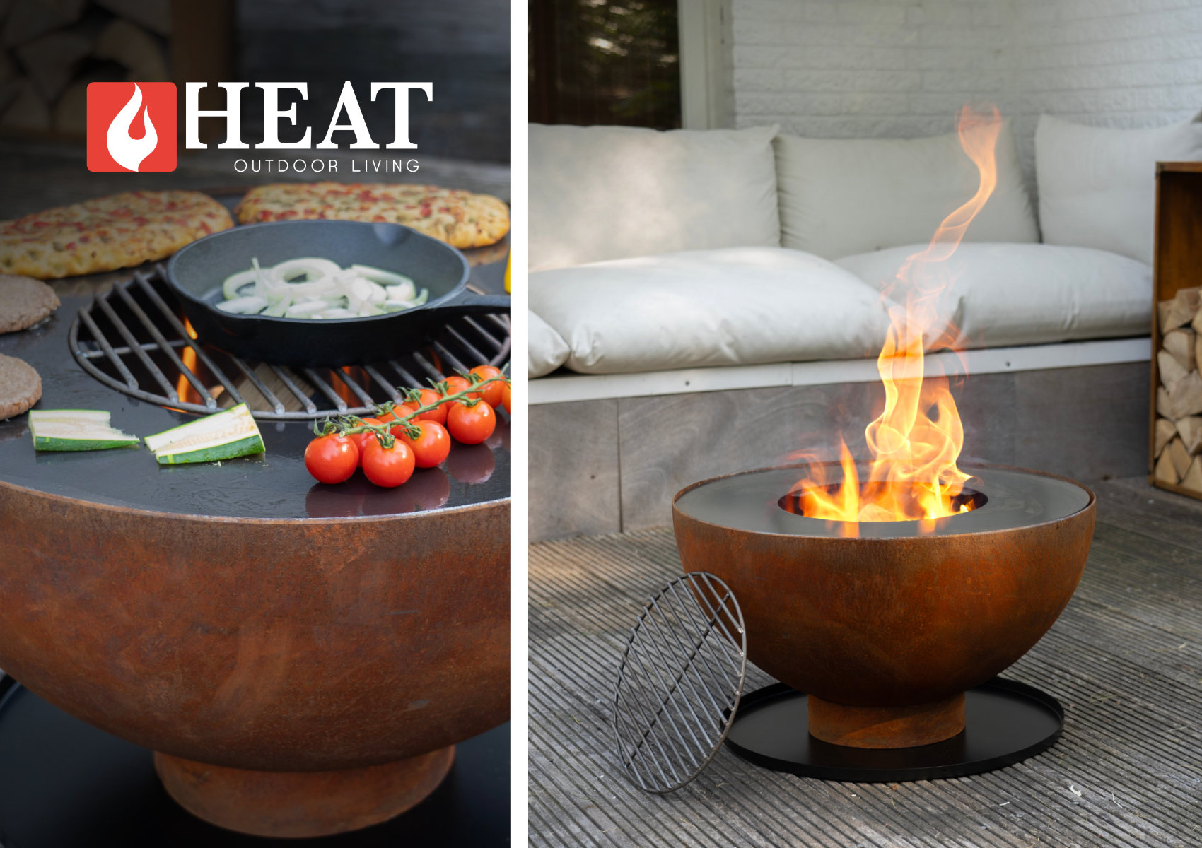 Садова чаша для багаття HEAT Outdoor Living Gystad у саду