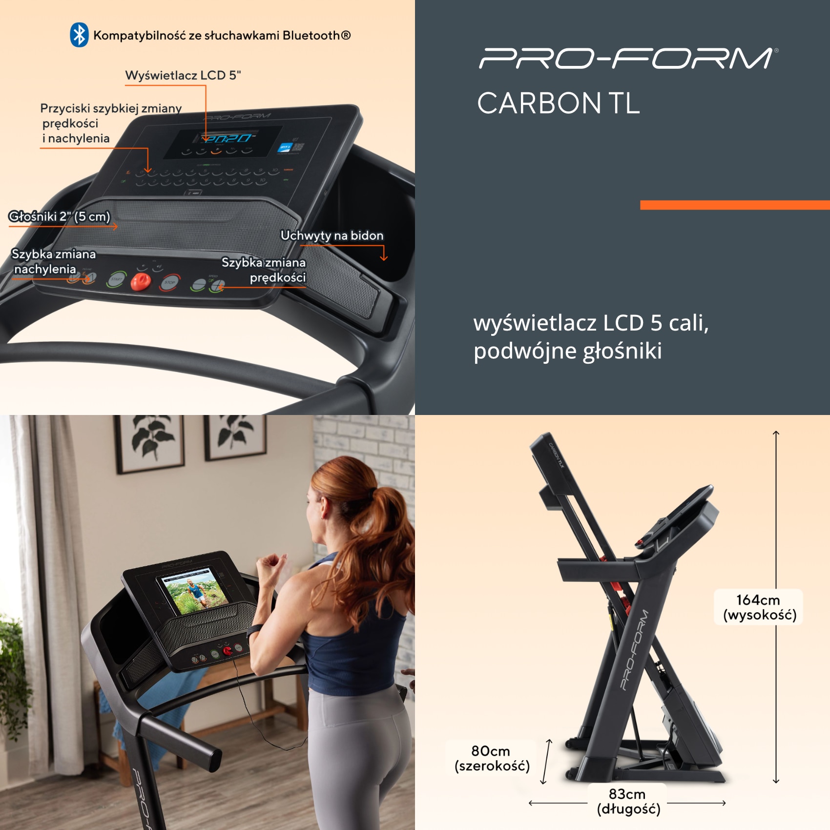 Консоль та дисплей ProForm Carbon TL