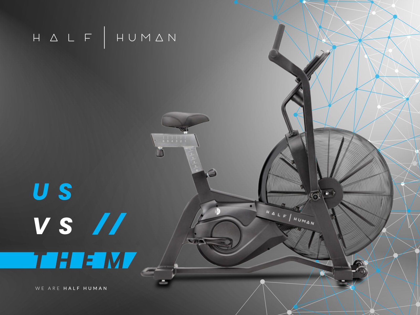 Повітряний велотренажер Half Human Air Bike