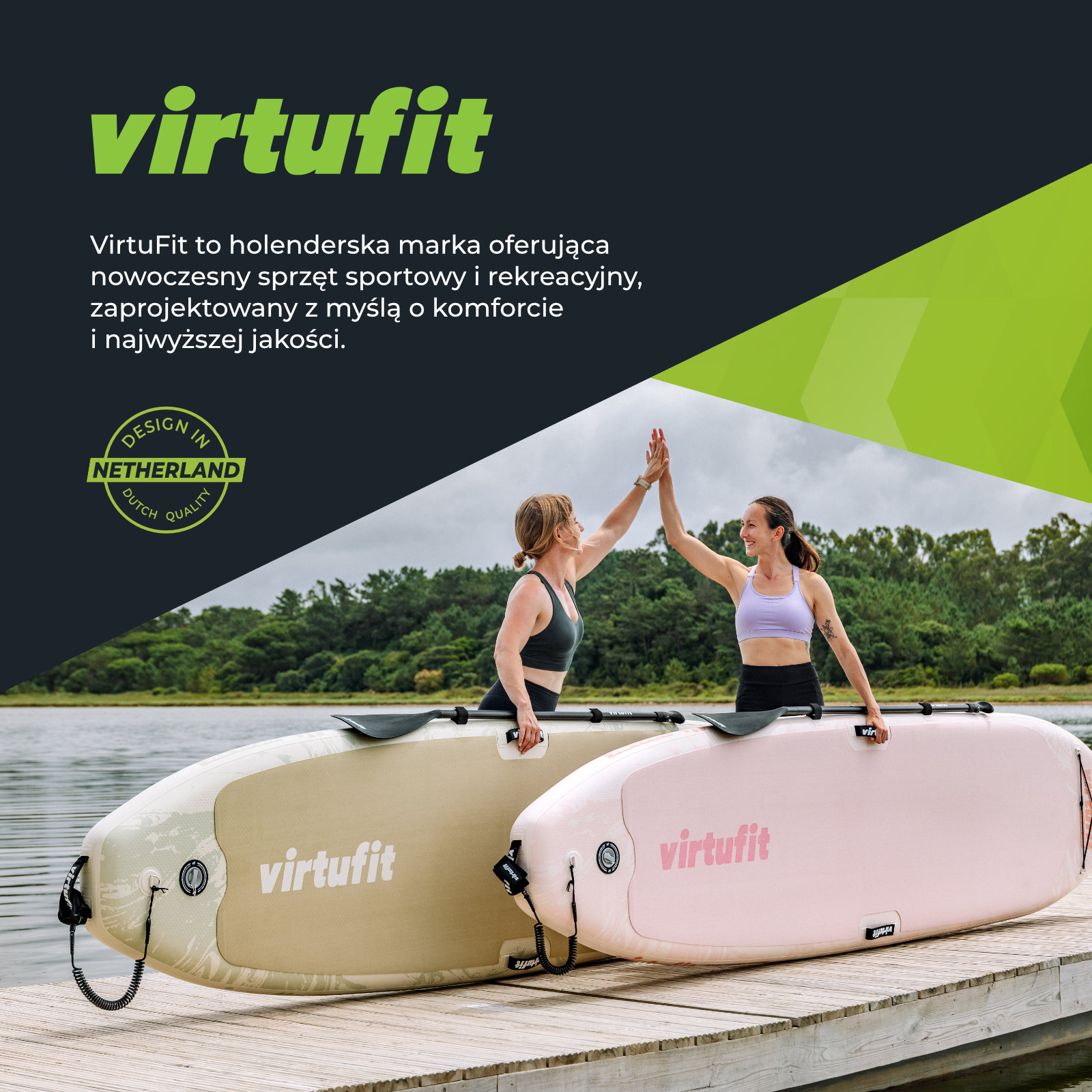 Рожева надувна SUP-дошка VirtuFit Ocean 275
