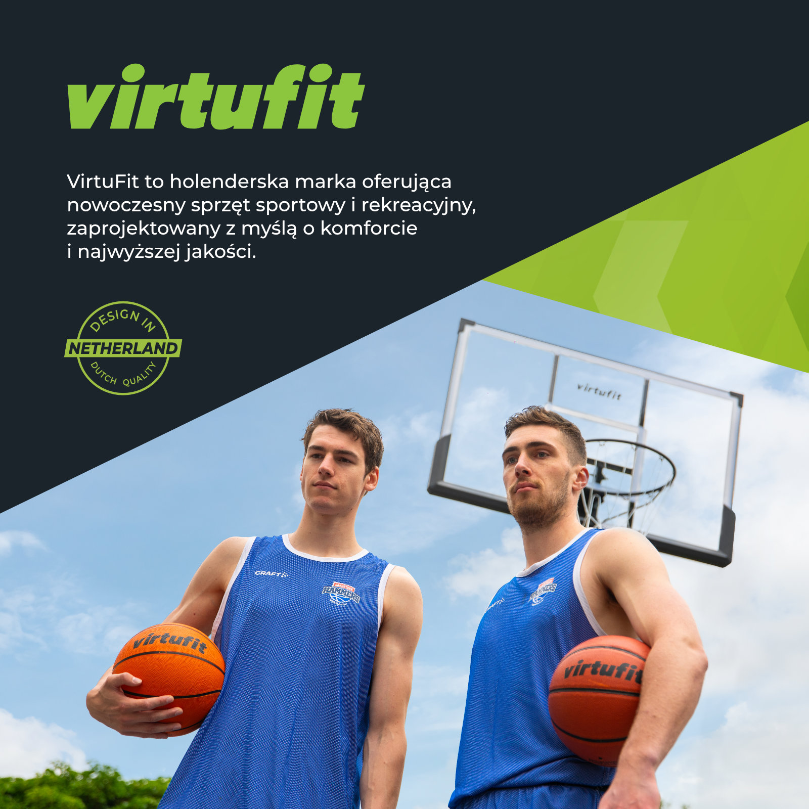 Стійка конструкція баскетбольного кошика VirtuFit