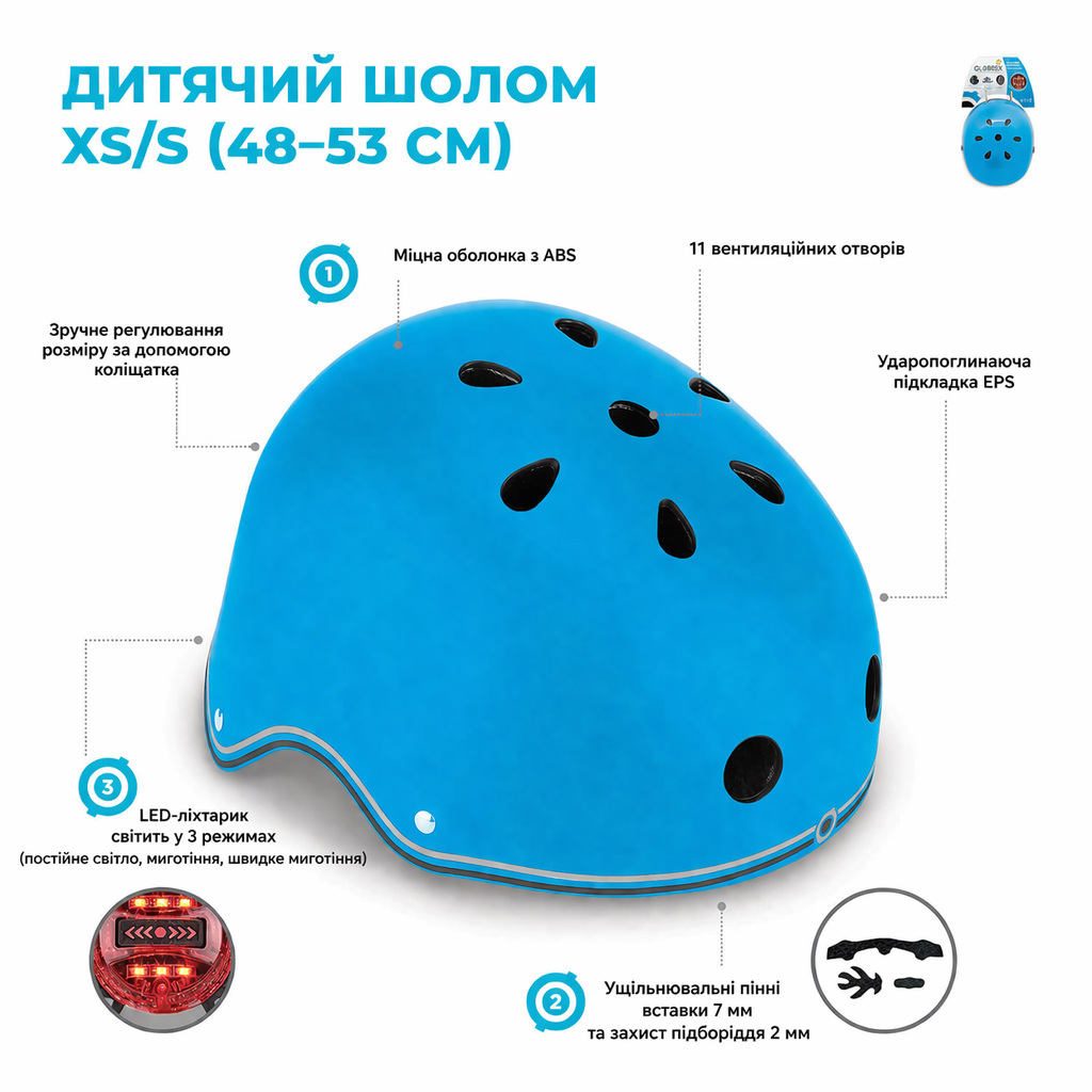 захисний шолом для їзди на самокаті Globber