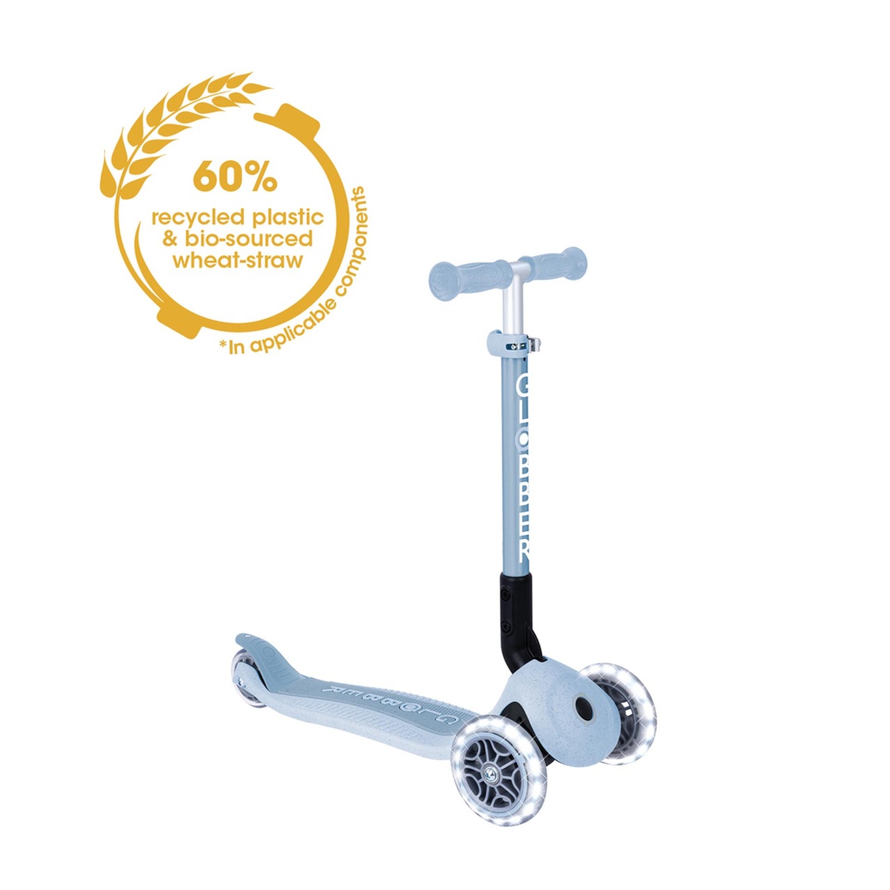 Самокат Globber Junior Foldable Lights Ecologic Coconut 692-566-2