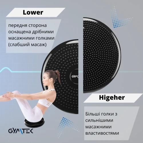 Двостороннє використання балансувальної подушки Gymtek