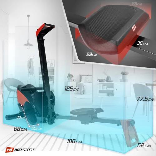 Основні характеристики: Гребний тренажер Hop-Sport HS-060R Cross червоний