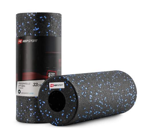 Роллер масажер гладкий Hop-Sport EPP 33см чорно-синій