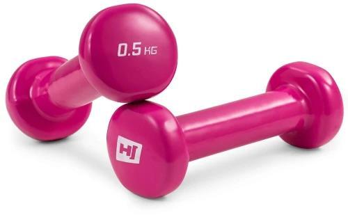 Набір круглих вінілових гантелей HS-V005DC 2х0,5кг