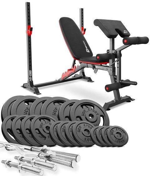 Основні характеристики набору STRONG 146кг з лавкою HS-1095