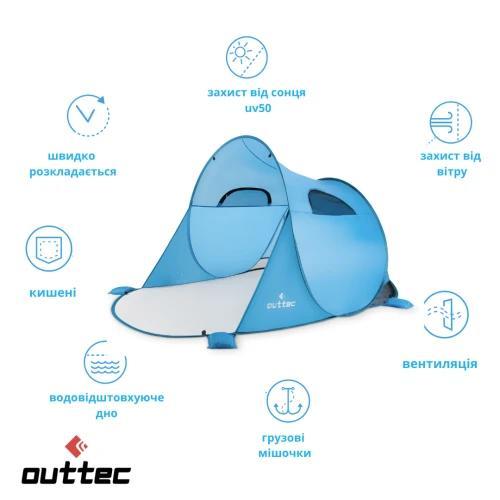 Основні характеристики саморозкладного намету Outtec
