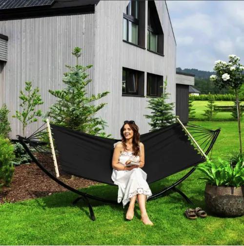 Гамак з каркасом Di Volio Rimini чорний