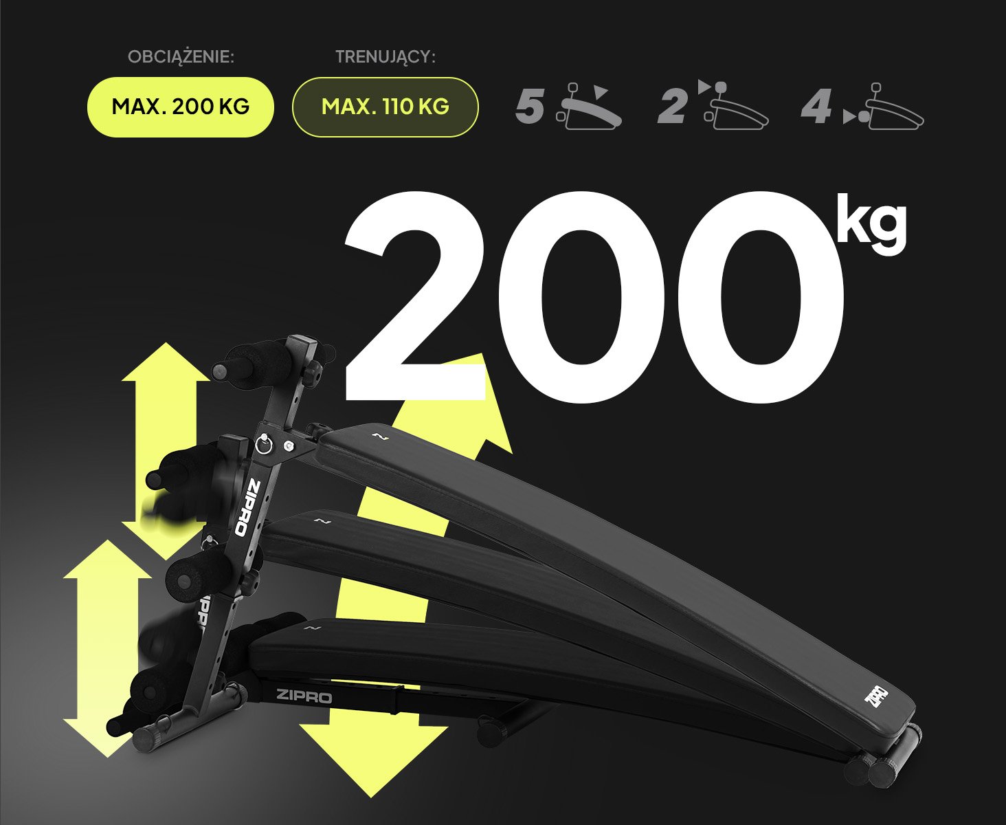 Регулювання кута лави Zipro Slant