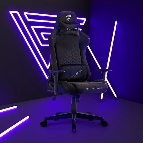 Ігрове крісло SENSE7 Spellcaster тканинне чорне