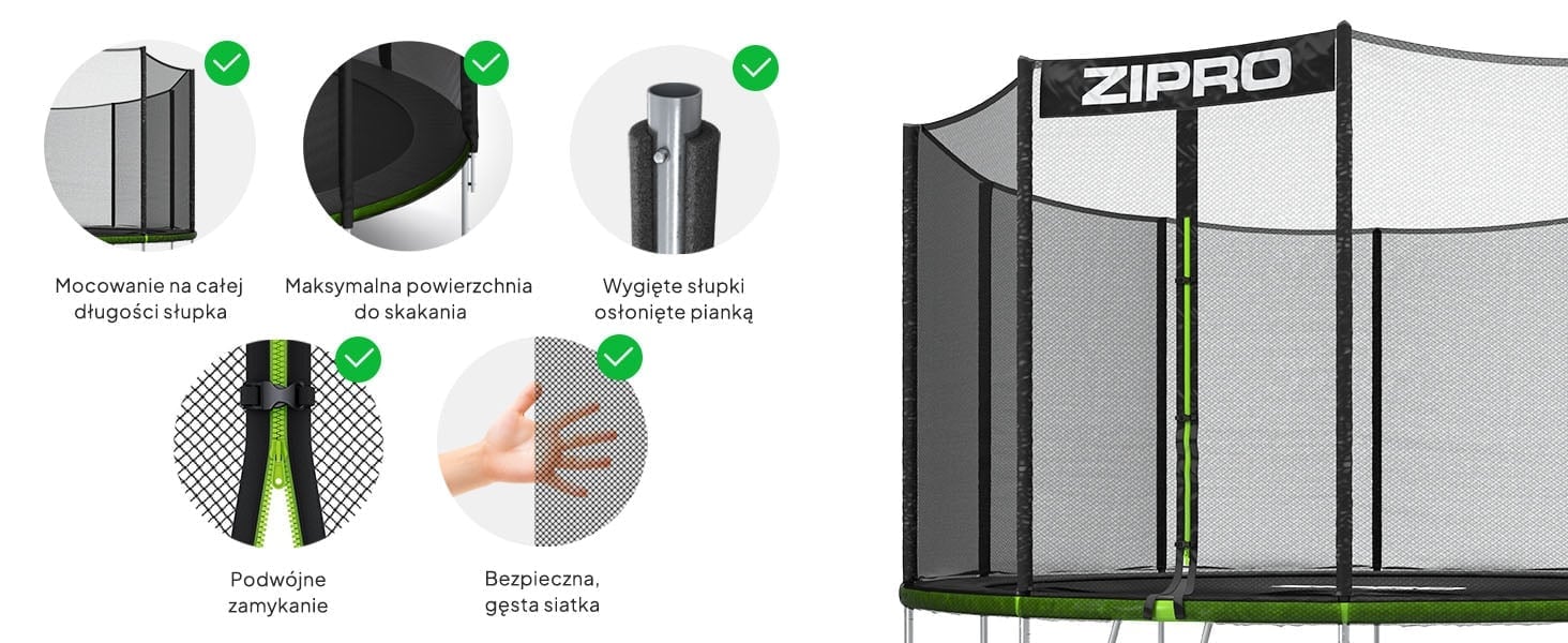 Зовнішня захисна сітка OUT батута Zipro JumpPro