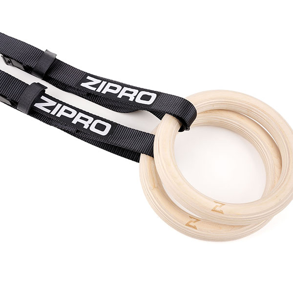 Гімнастичні кільця ZIPRO Wooden Ring тренування
