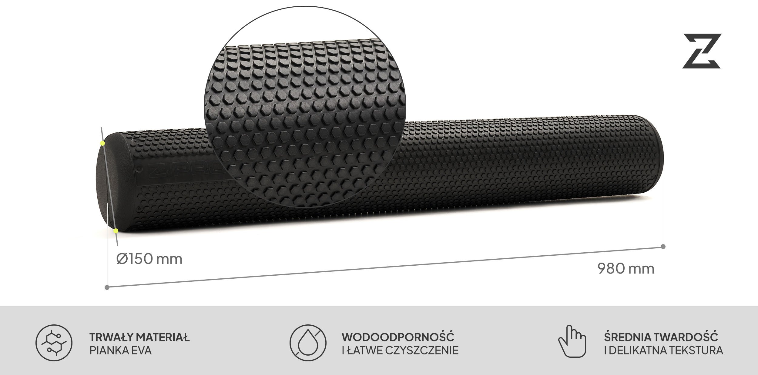 Матеріал EVA ролера Zipro Yoga Roller