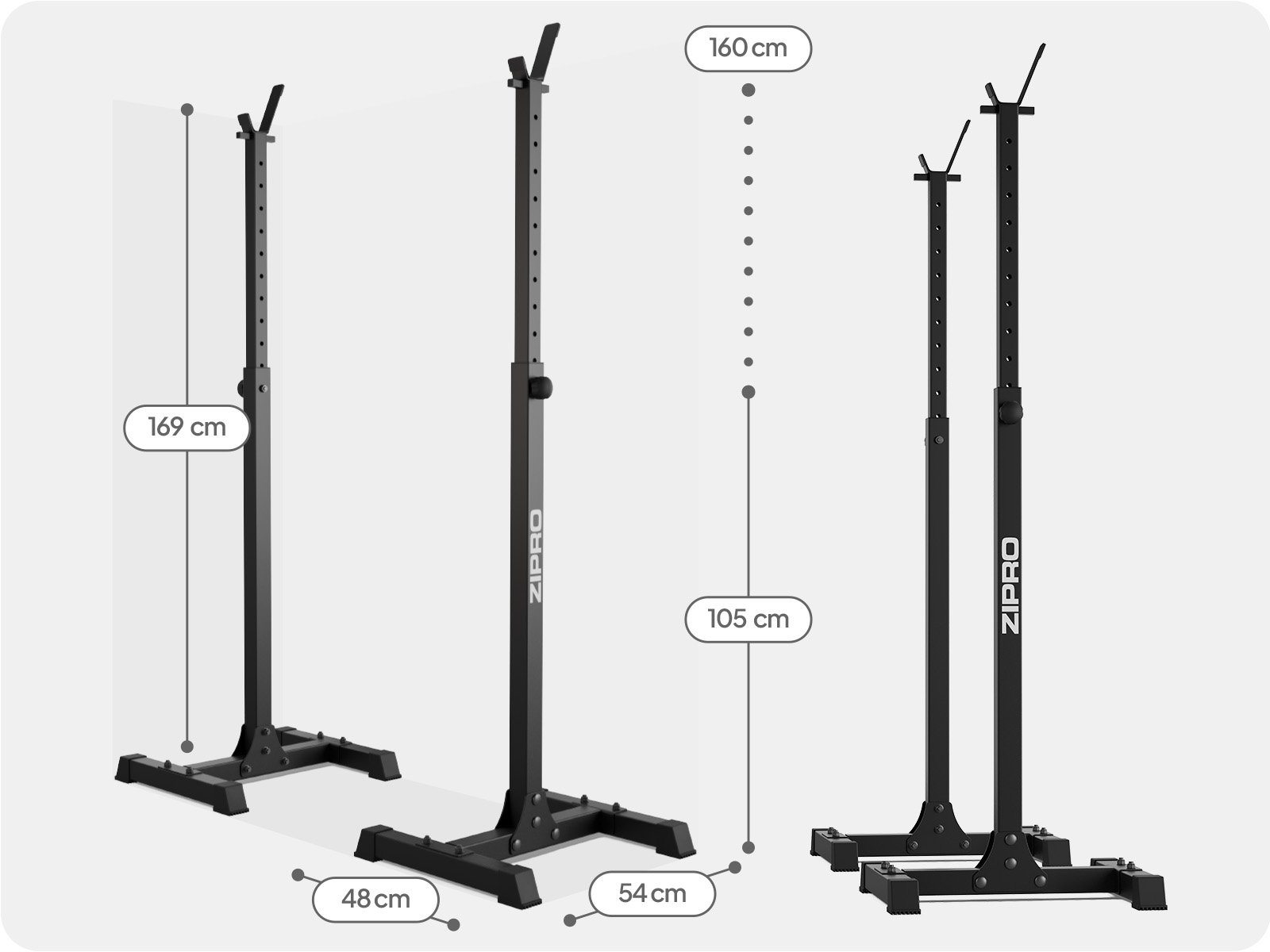 Стійки під штангу Zipro Push регулювання