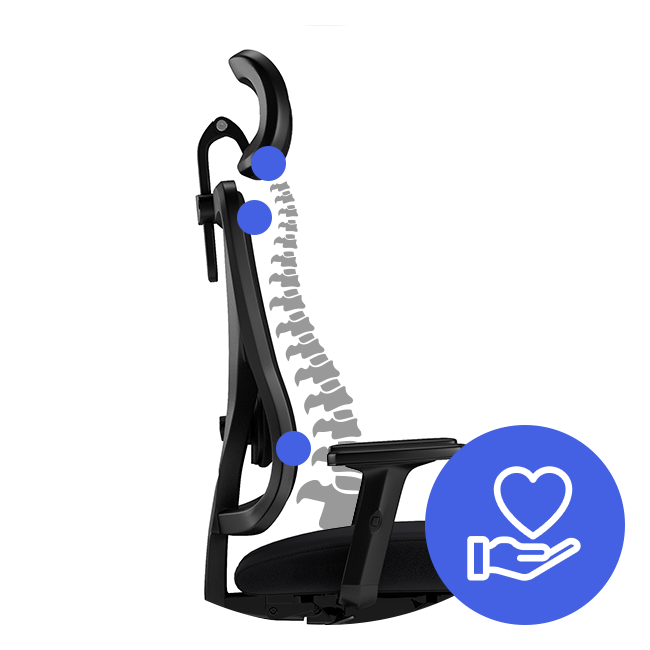 Ергономічна підтримка спини SENSE7 Tone