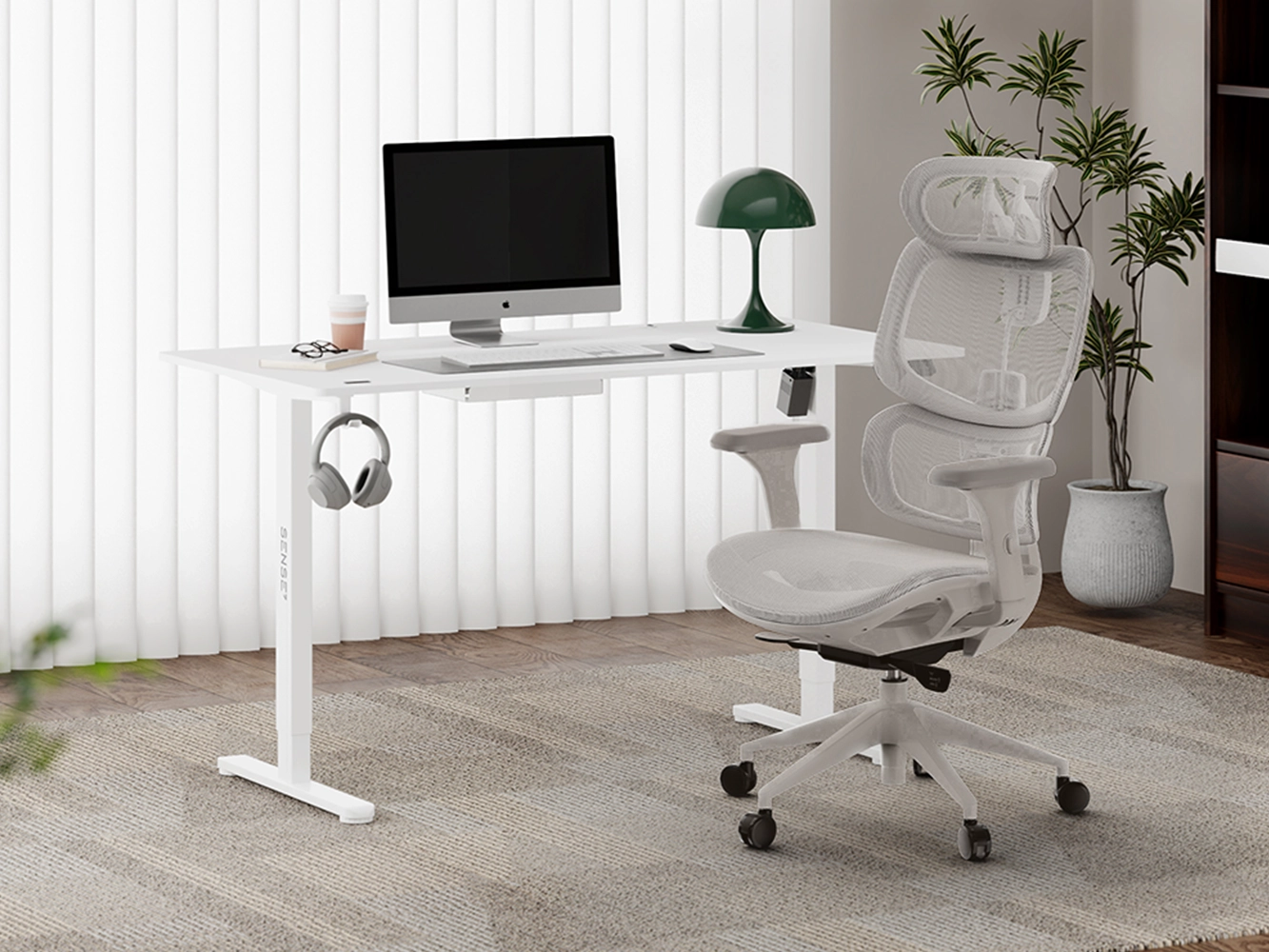 Офісне крісло SENSE7 Nobu світло-сіре