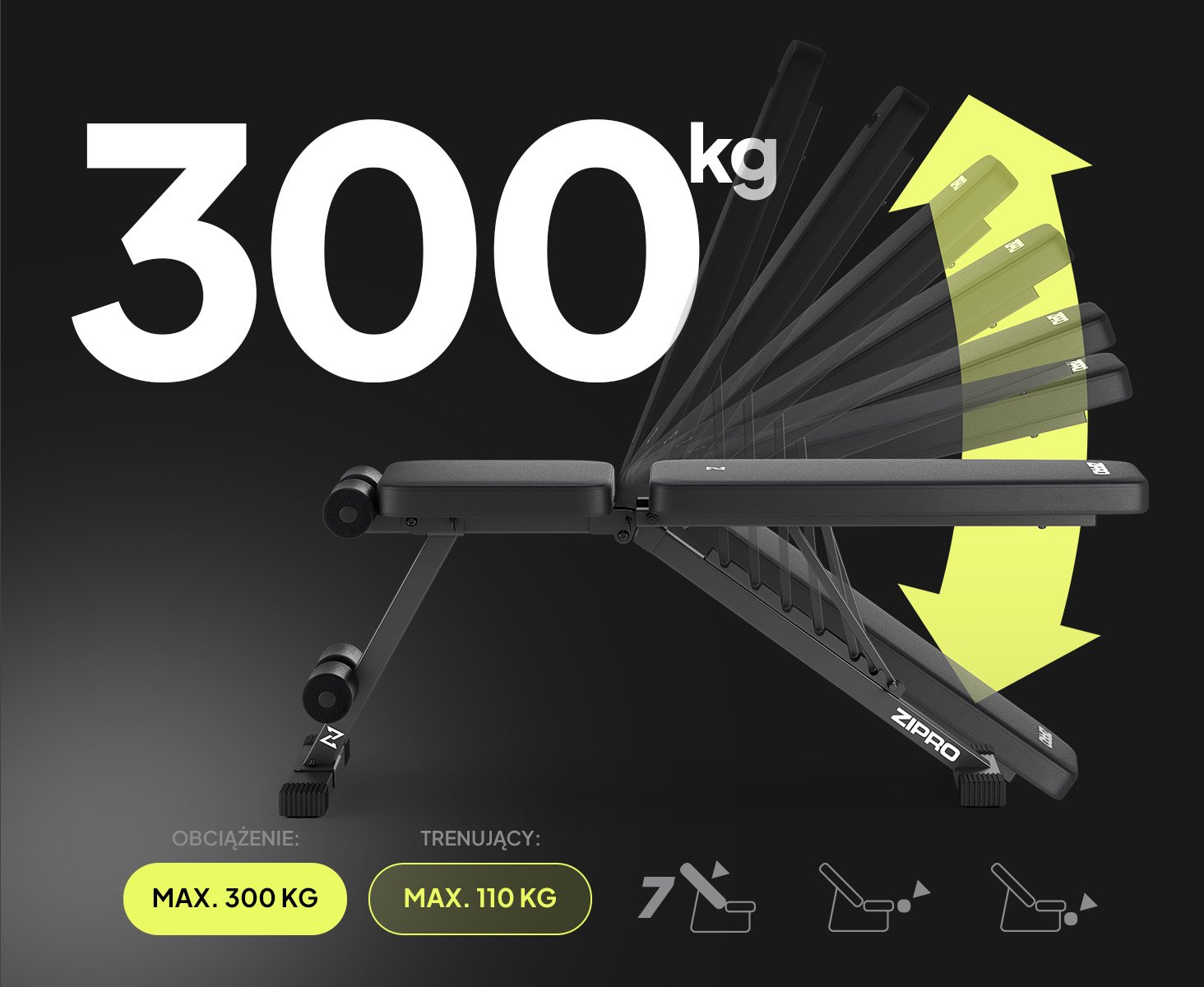 Міцна конструкція лави Zipro Stride